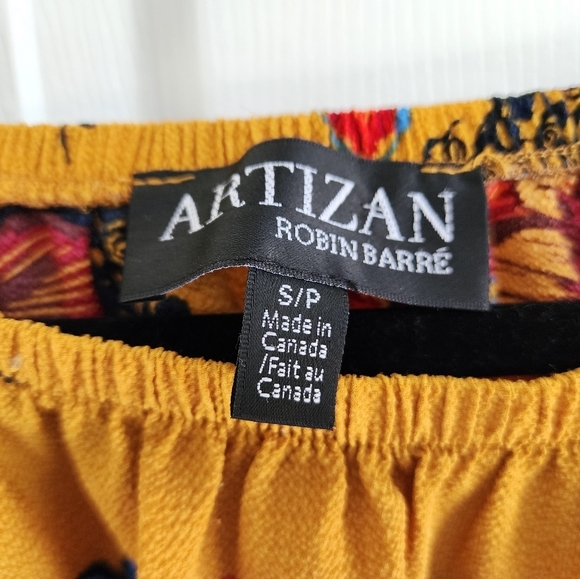 Artizan Robin Barre Made in Canada Floral Ruffled Top Size Small - Picture 3 of 7